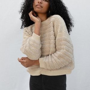Micaela Greg Loop Pullover in Sand, Small